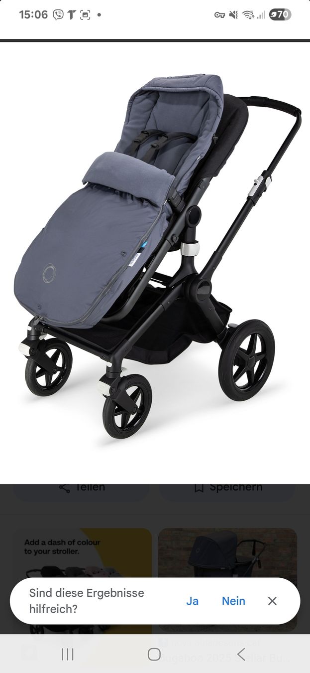 Bugaboo Sacchi a pelo: Bugaboo Wintersack Grau High Performance  Reflektierend Warm – Usato da Dietikon venduto da Kaska2020 5