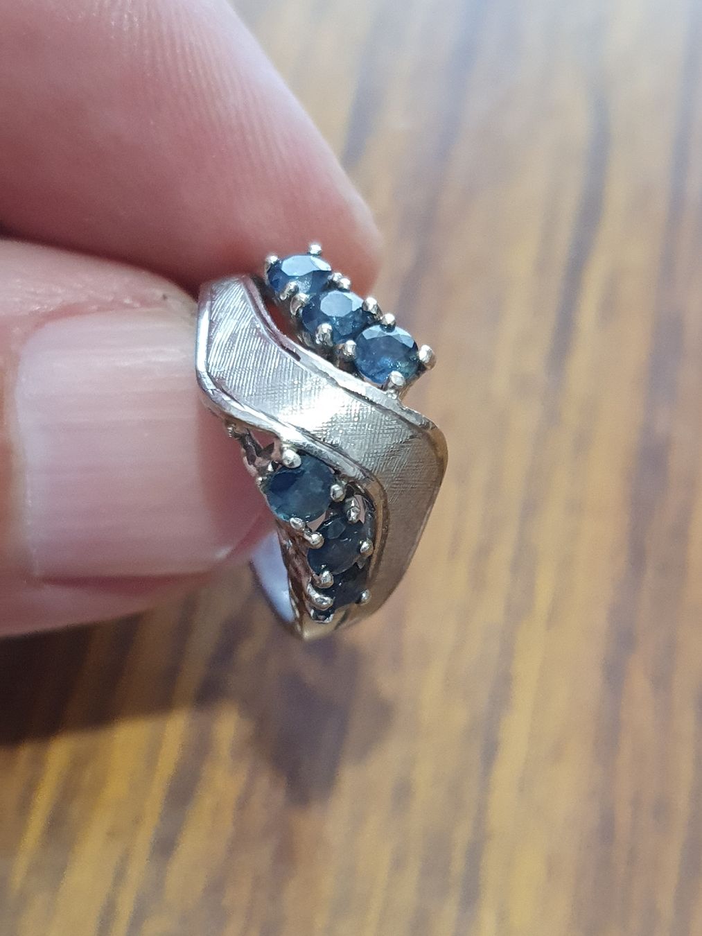 Anelli: Stilvoller 1970/80er 925er Silber Saphir-Ring – Usato da Wohlen AG venduto da palmsprings 3