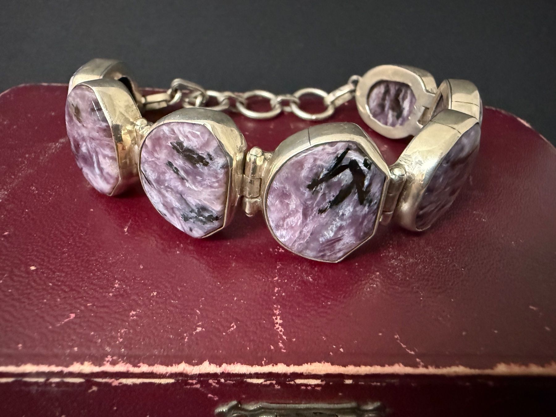 Armbänder & -reifen: Silber Armband mit Charoit 925 – Gebraucht aus Spiegel b. Bern von Rogger72 2
