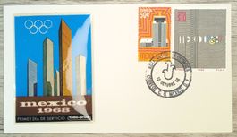 TR69 Enveloppe + Timbre Mexique 1968