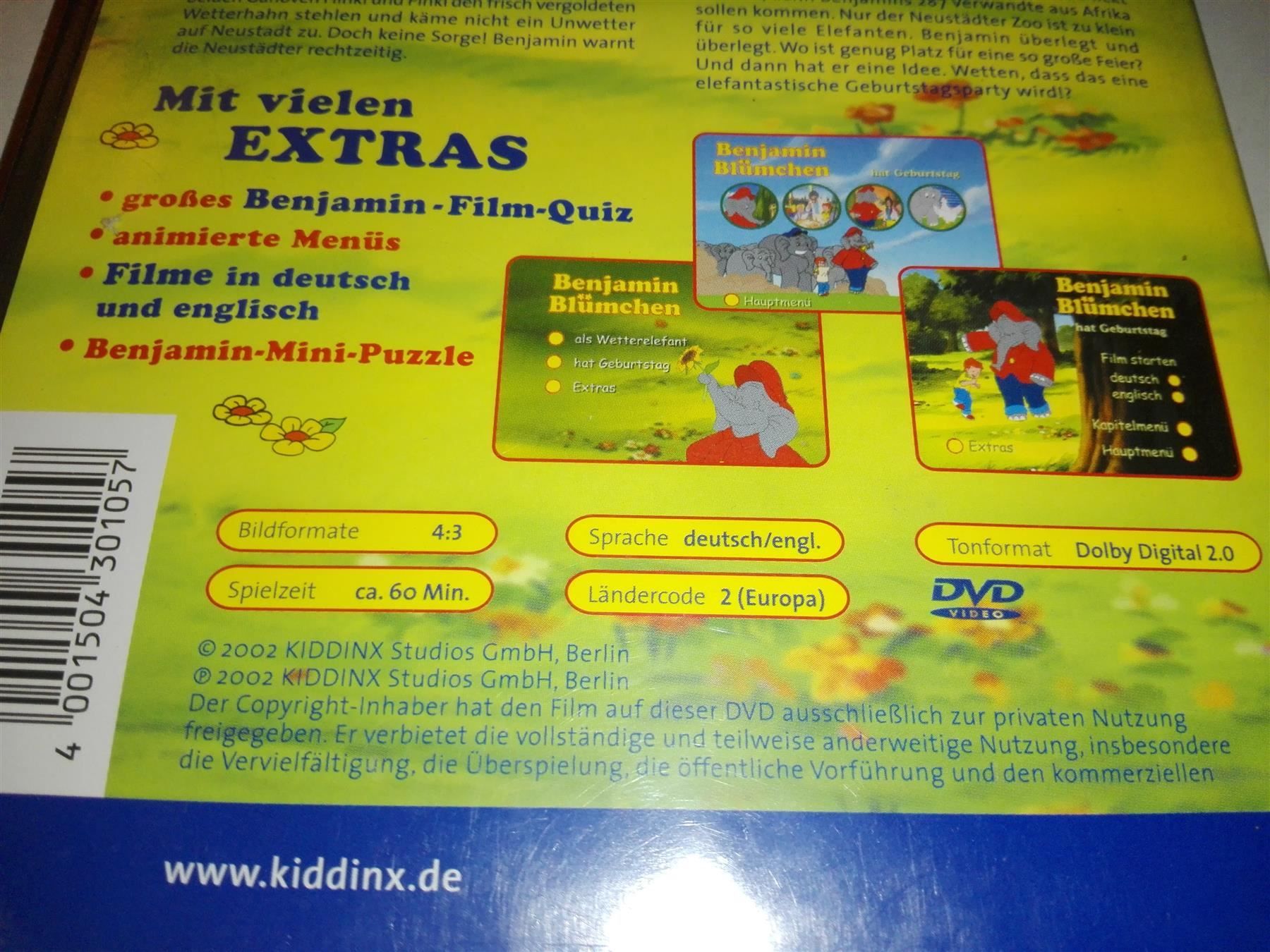 Tutti i DVDs: Benjamin Blümchen hat Geburtstag + B.B. als Wetterfrosch – Usato da St. Gallen venduto da elkapone 4