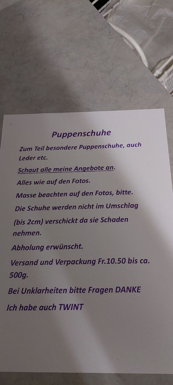 Puppen: Puppenschuhe – Gebraucht aus Muri AG von nindo1 5