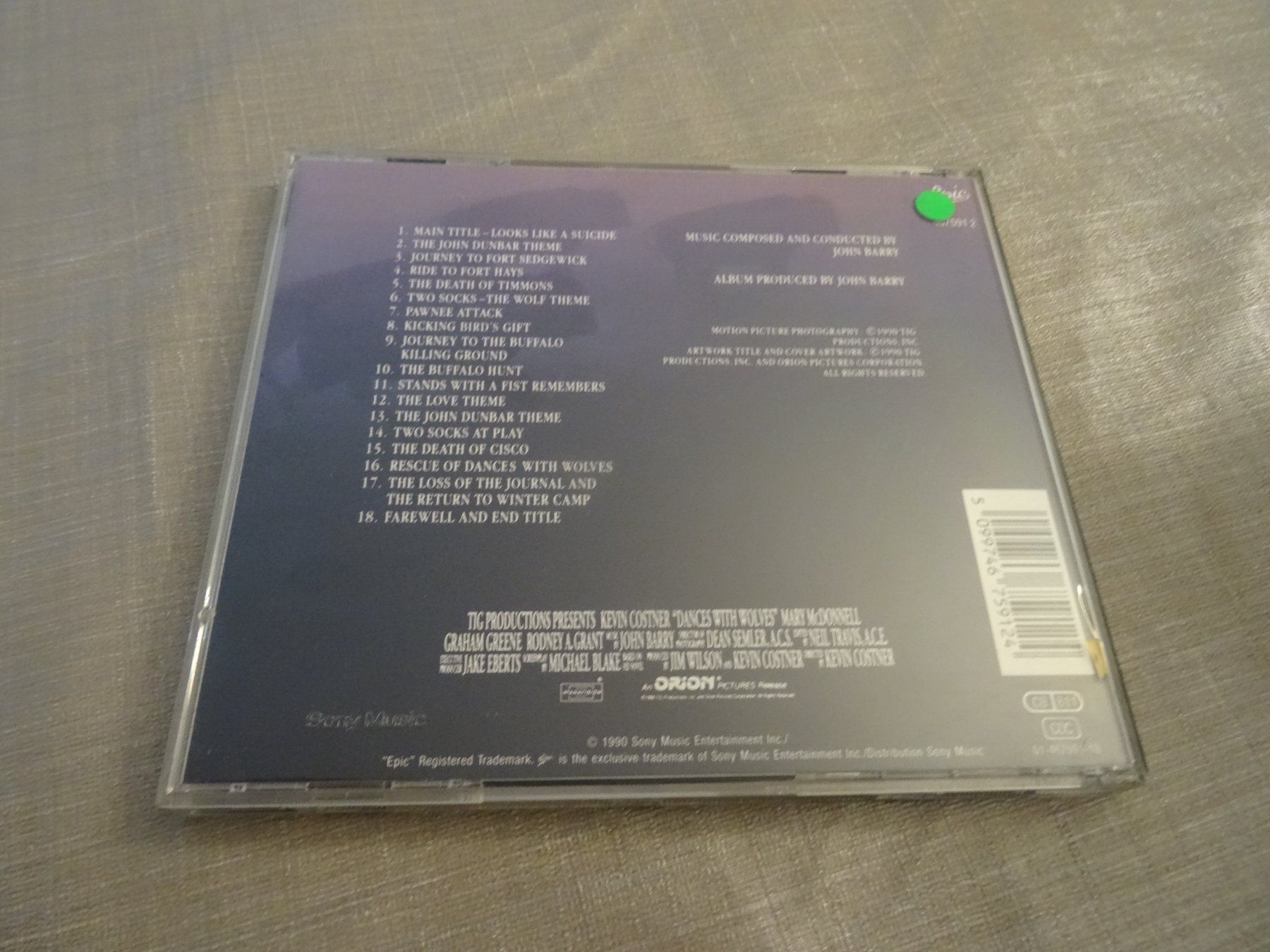 CD: CD Dances With Wolves Soundtrack-John Barry – Usato da Olten venduto da Disc-Ausverkauf 1