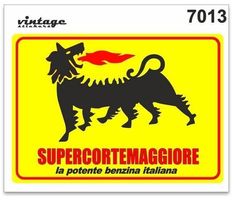 Supercortemaggiore Agip Aufkleber Sticker NEU
