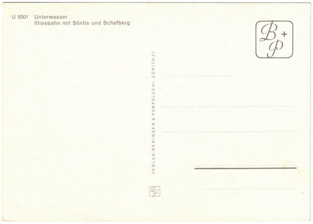 Cartoline postali: Unterwasser - Standseilbahn Iltios – Usato da Binningen venduto da Mountainrider 1