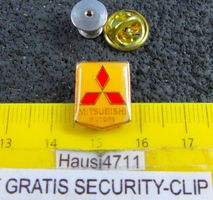 MITSUBISHI MOTORS AUTO PIN GLASIERT KLEIN mit SECURITY-CLIP