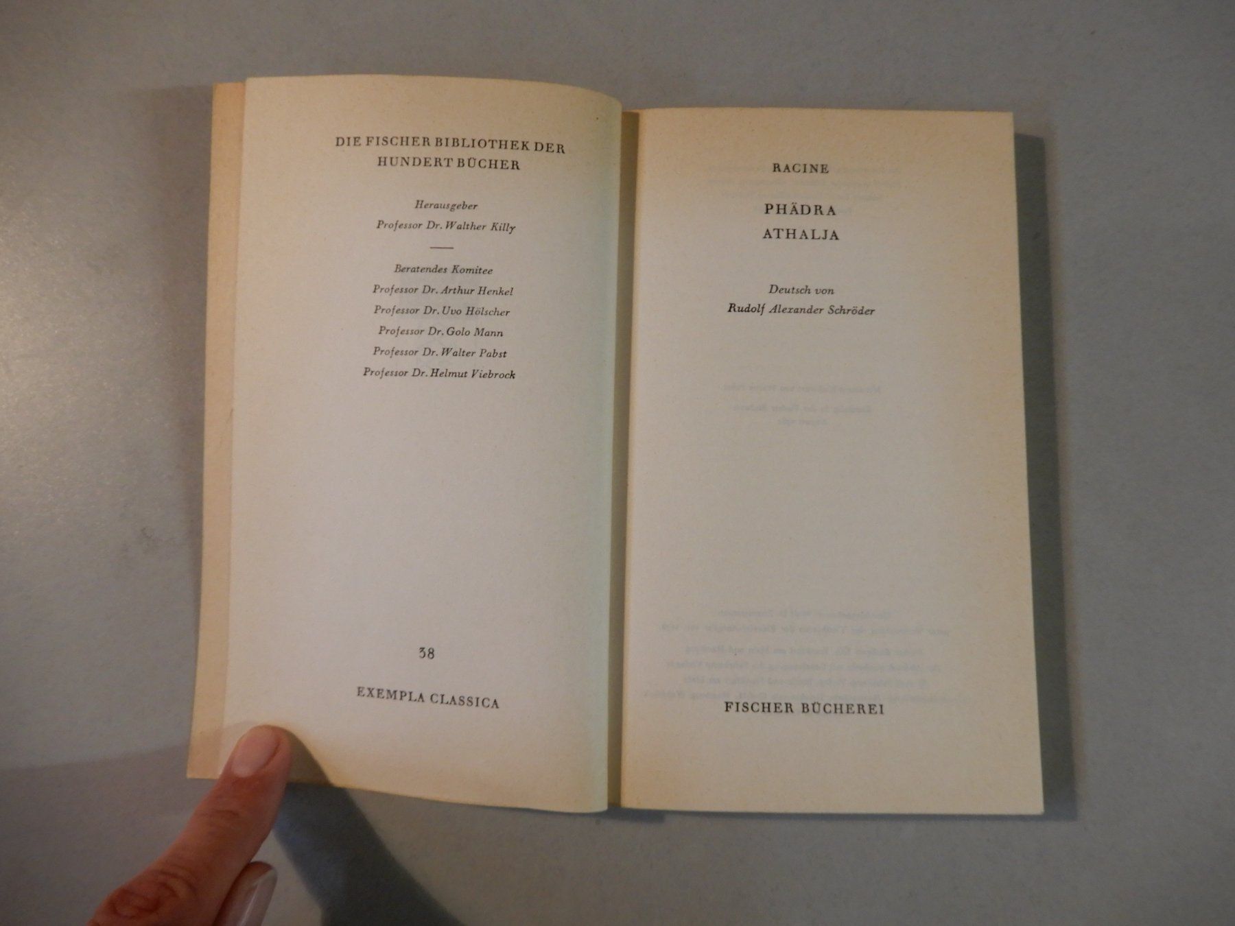 Libri: Racine: Phädra - Athalia, Fischer Bücherei 1961 – Usato da Erstfeld venduto da Mario_boe0 1