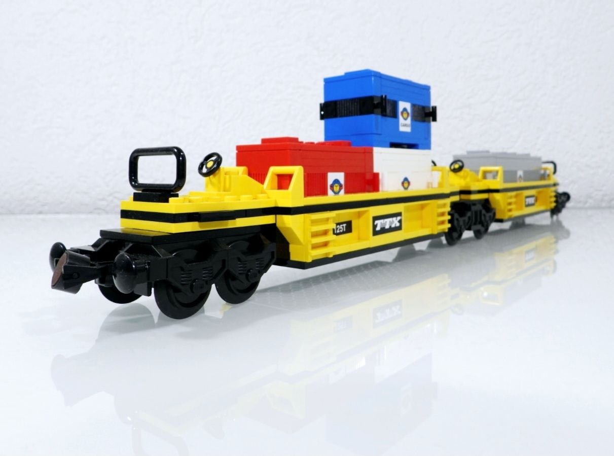 Lego Baukästen: LEGO EISENBAHN 10170 TTX INTERMODAL DOUBLE-STACK CAR – Gebraucht aus Turbenthal von Ddanuh 2