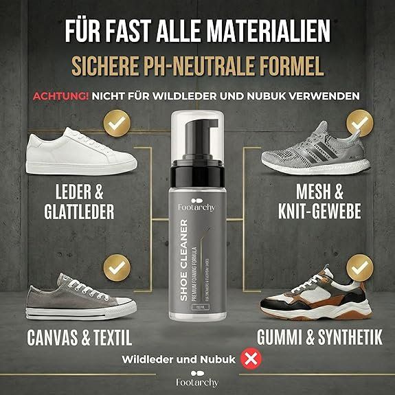 Altro in  Abbigliamento & Accessori: Sneaker Reiniger Set 150 ml Schuhputzset 2 Bürsten – Nuovo e nell'imballaggio originale da Suhr venduto da SchnapperCH 5