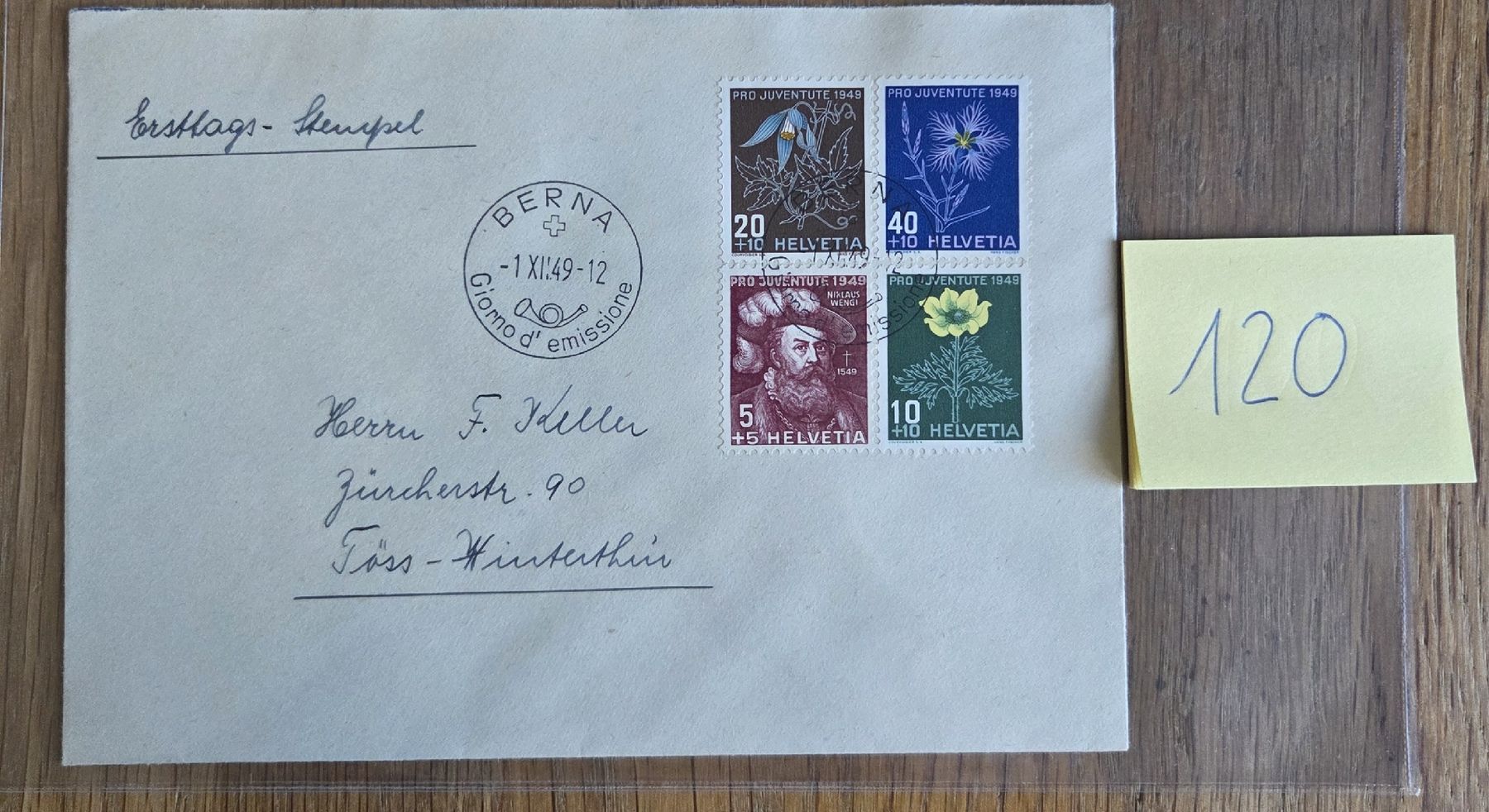 Tutti i francobolli: Top Brief Ersttags-Stempel von 1949 – Usato da Stans venduto da Ducati16