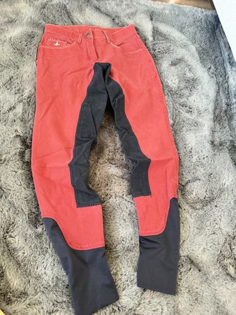 Reithose Felix Bühler Grösse 34 rot mit Besatz 