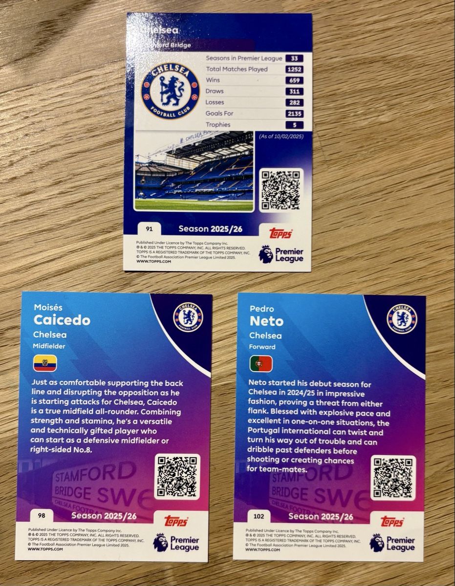 Topps Carte collezionabili: Chelsea Topps PL 2026 – Nuovo (secondo la descrizione) da Bassersdorf venduto da Cincinnati 1