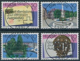 1990  Naba Genf - Blockausschnitte - Ersttag Voll Stempel ET