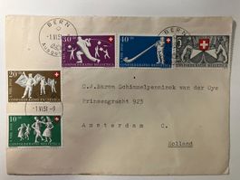 Pro Patria 1951, Kat. 51-55, FDC deutsch, KP 225.--