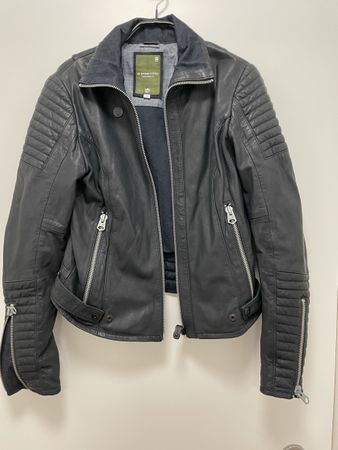 Lederjacke im Biker Style von G-Star Raw, Gr.  M