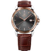 🇨🇭 Jowissa Uhr Leder LeWy 3 Swiss Made Herrenuhr Grau NEU