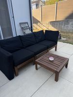 Ikea Gartenlounge aus Holz mit Kissen Lounge Garten Sommer