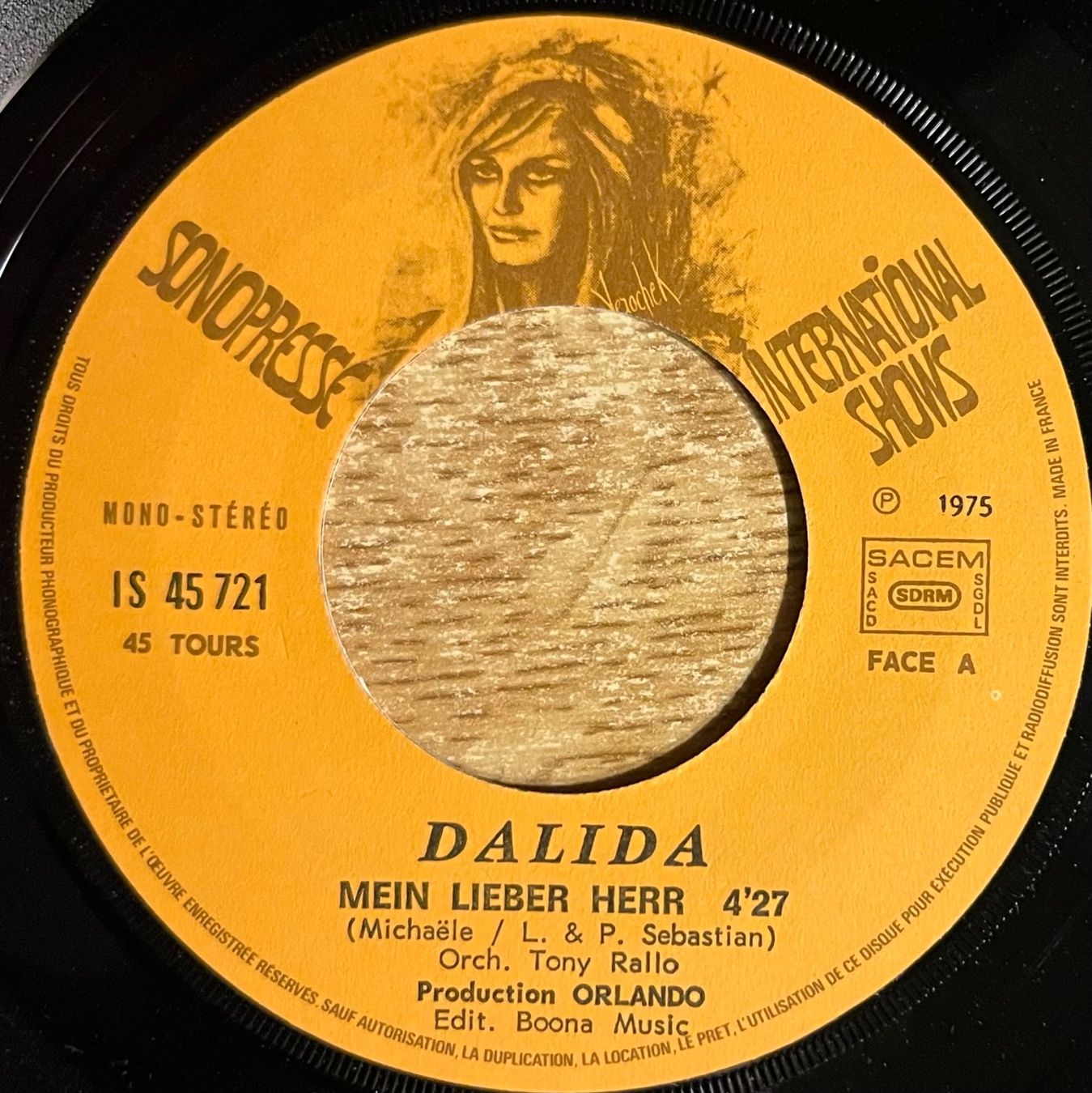 Schallplatten: DALIDA - MEIN LIEBER HERR – Gebraucht aus Bussigny von vinyl-pas-cher 2