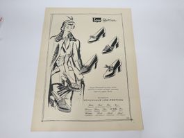 1950 Orig. Werbung , Löw Schuhe, Fiat 1400