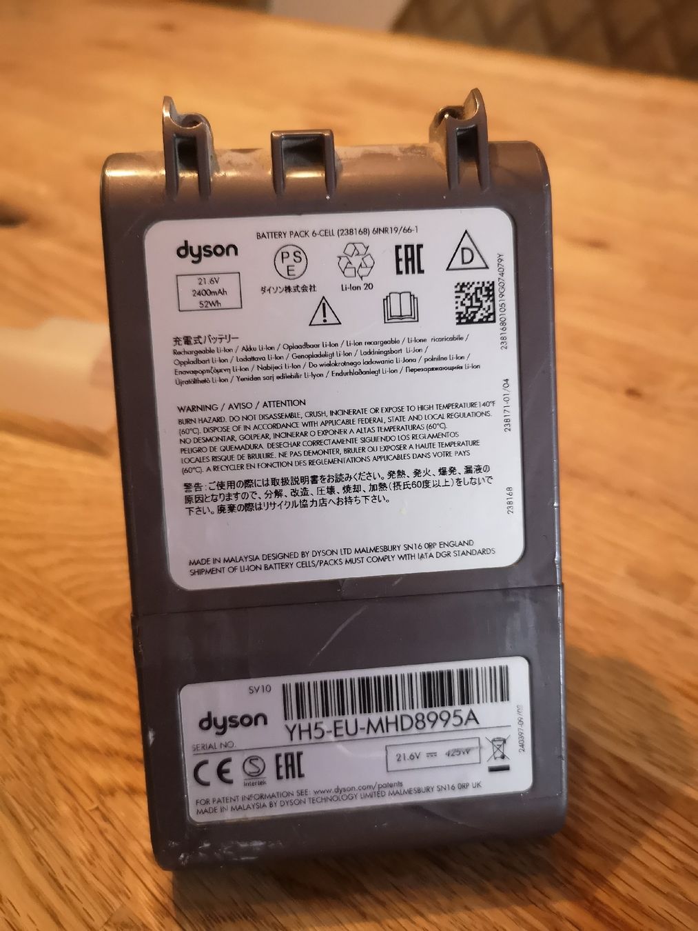 Dyson Caricatori & Batterie: Dyson Akku SV10. Original Batterien deffect. – Difettoso da Forch venduto da Hakyboss 2