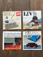 LEGO 12V Eisenbahn: 4 Prospekte von 1969 /1974 / 1976 / 1980