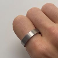 XENOX Edelstahl Silberne Band Ring