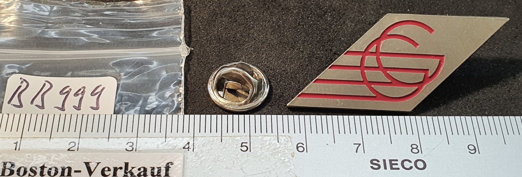 Placchette & Badge: BB999 - Pin G G - Logo Emblem??? – Usato da Reinach BL venduto da Boston-Verkauf 1