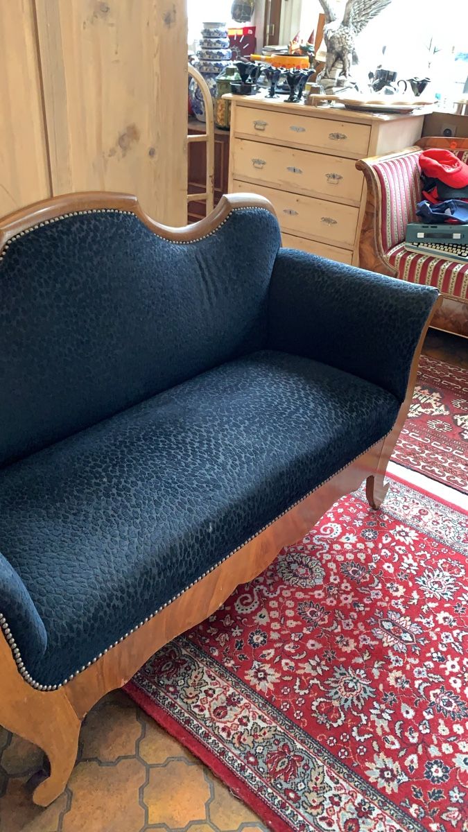 Divani: Sofa Biedermeier Stil schwarz mit Leo Optik – Usato da Küssnacht am Rigi venduto da carla_fuchs 1