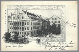 1902, BADEN, HÔTEL BÄREN, GROSSAUFNAHME