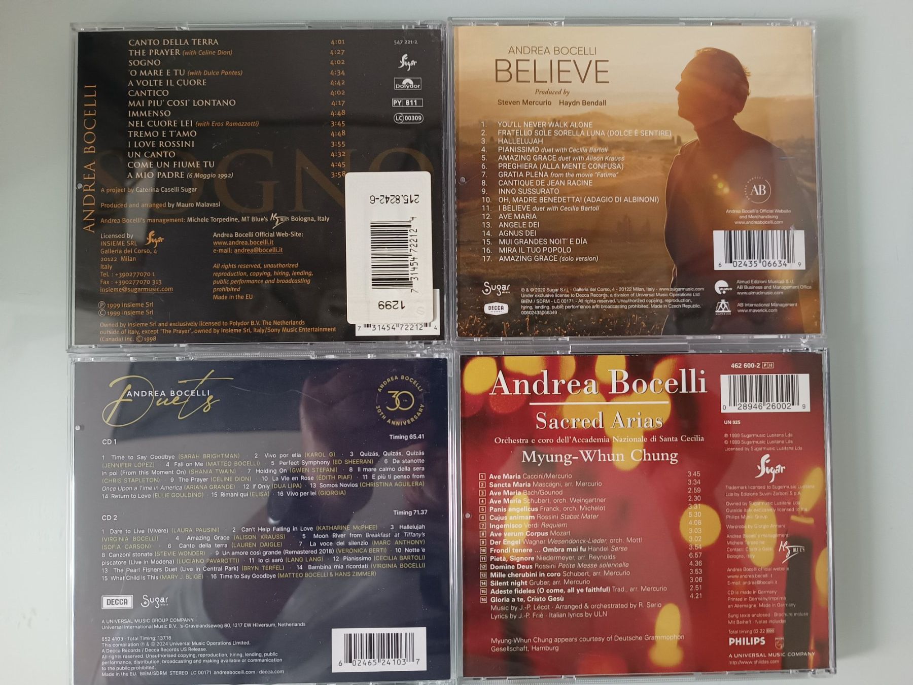 CD: ANDREA BOCELLI - 4CDs – Usato da Mels venduto da akaBella 1