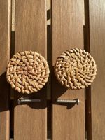 Boutons de porte/titoir en rotin 
