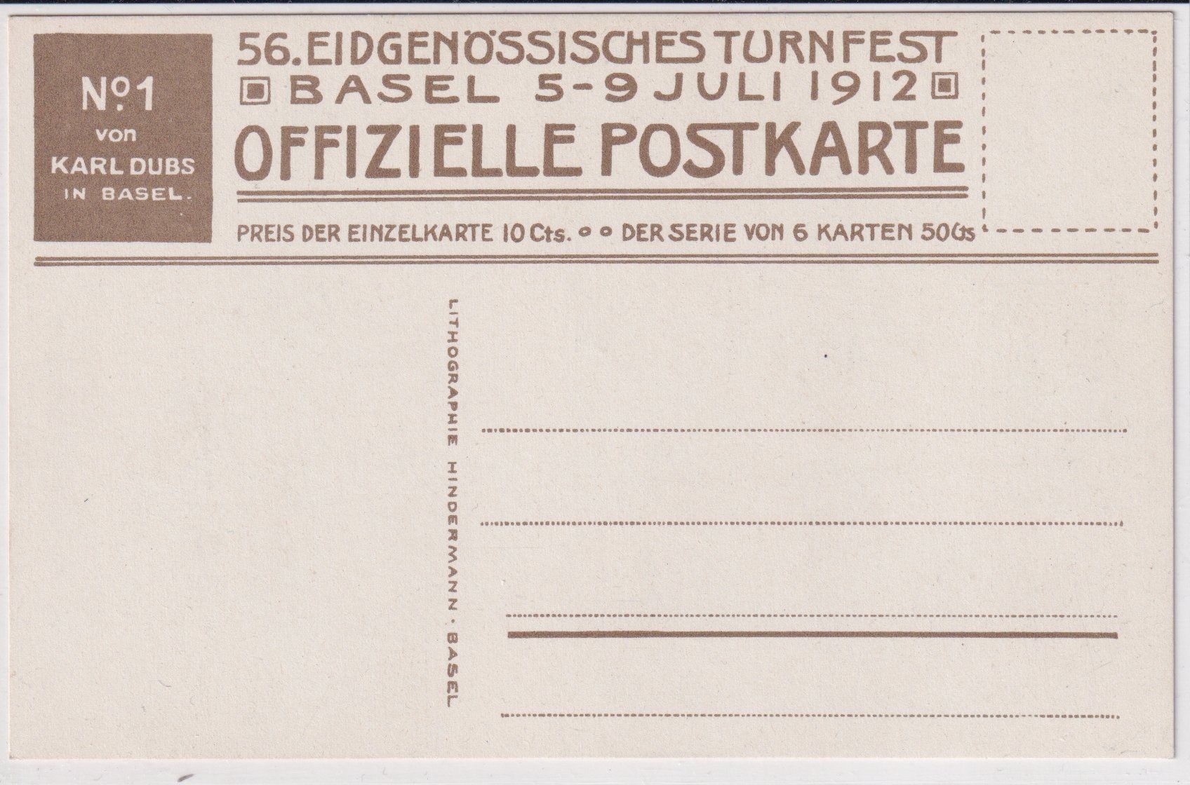 Cartoline postali: Eidg. Turnfest 1912 in Basel  /bq – Usato da Hombrechtikon venduto da Rudolf07 1