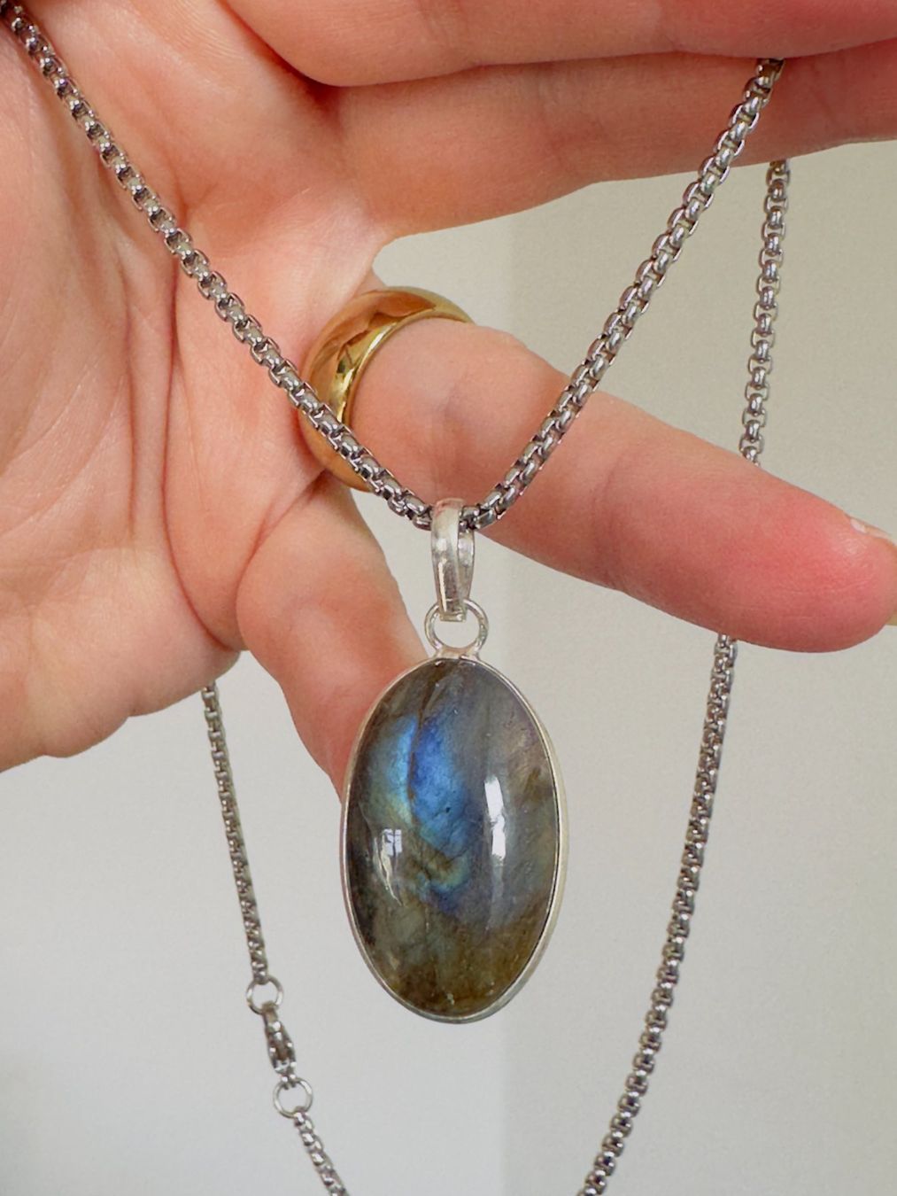 Catenine: Fashionable labradorite necklace – Nuovo e nell'imballaggio originale da Genève venduto da AGBERG 7