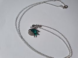 Kette mit Schwan Anhänger, versilbert *NEU*