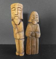 Holzfiguren Mann Frau, handgeschnitzt 25 cm.
