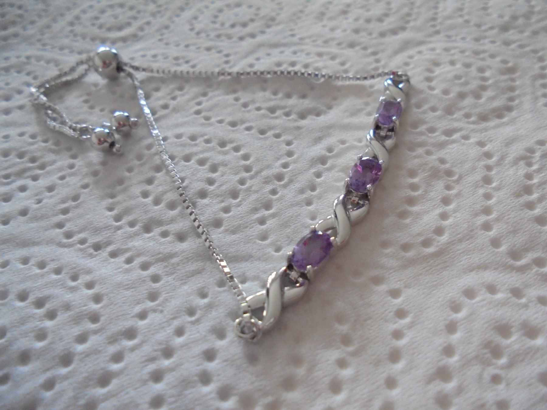 Bracciali & Braccialetti: Echtschmuck: Silberarmband 925er mit Amethyst – Nuovo (secondo la descrizione) da Zuchwil venduto da maumauchi 8