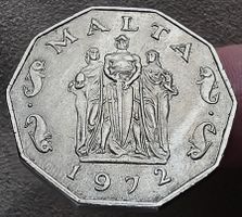 MALTA 50 CENTS 1972