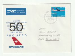 Briefumschlag 50 Jahre Schweizerische Luftpost 1919-1969