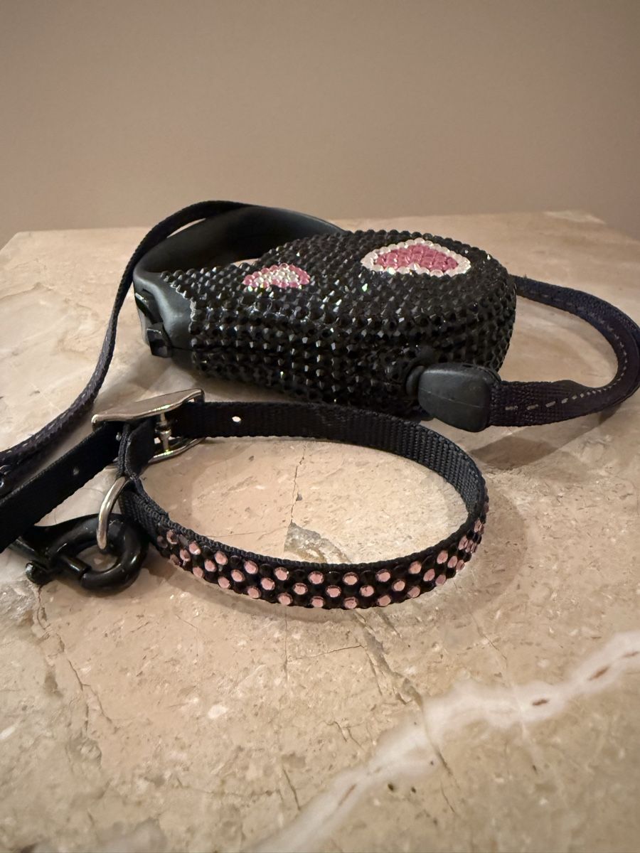 Guinzagli & Collari: Dog Swarovski collar and leash – Usato da Paradiso venduto da apf_mh9c 2