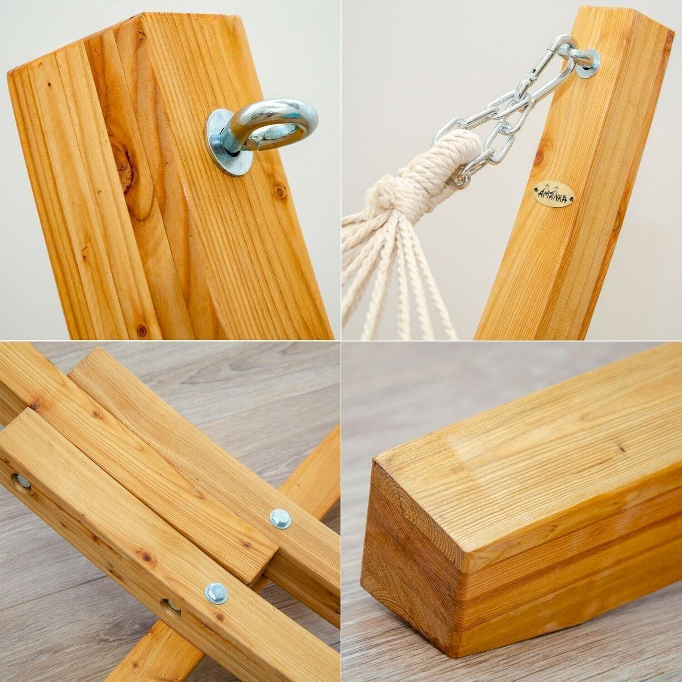 Hamac: Amanka Hängematte XXL mit Gestell Holz – Neuf avec emballage d'origine à Bottighofen par zaap 6