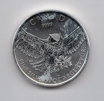 (420) Kanada,  1 Unze Silber, 2015, 5 Dollar, Eule