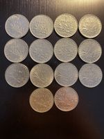 France, lot 14 X 1 FF 1960-1978 Nickel 
