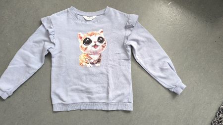 Pullover mit Katze, Grösse 122/128