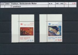 2003 Vatikan, "Bedeutende Maler", ** postfrisch