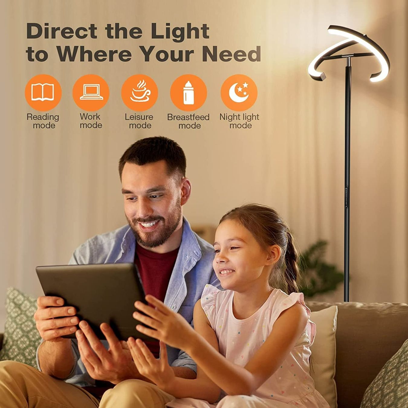 Lampade: Stehlampe mit Magnetischer Fernbedienung und Touch Schalter – Nuovo e nell'imballaggio originale da Hundwil venduto da Stallone6 4