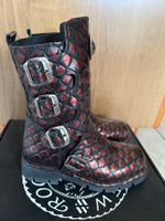 NEU - "Biker" Stiefel von NEW ROCK, schwarz-rot, Gr. 37