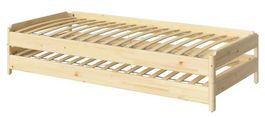IKEA UTÅKER Lit empilable, pin, 80x200 cm (2x) avec Matelas