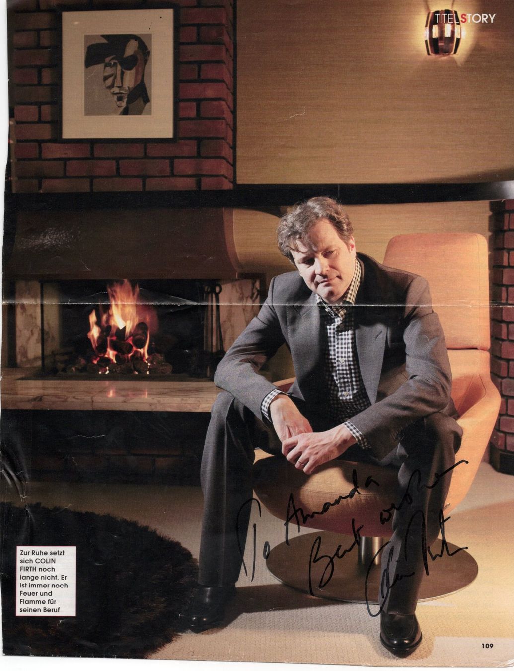 Autografi: Original Autogramm von Colin Firth – Usato da Niedergösgen venduto da Adrechada