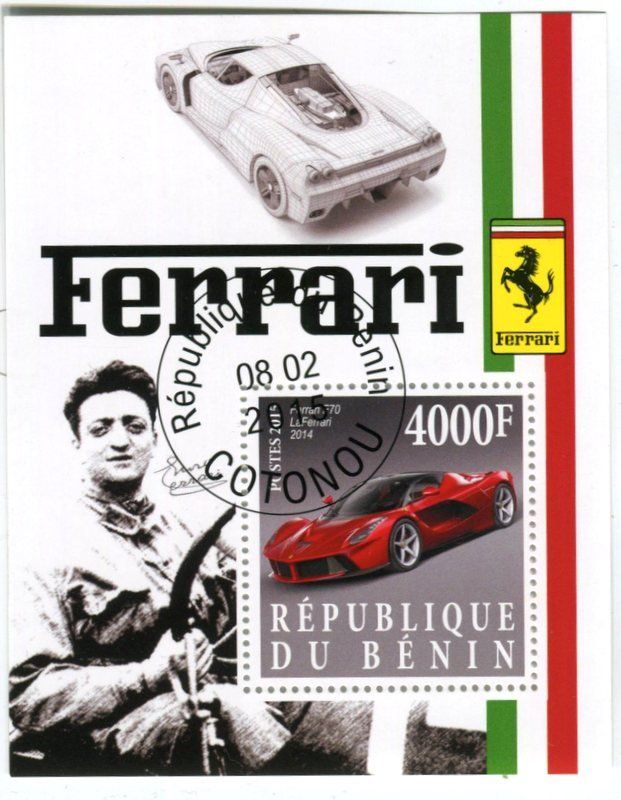 Alle Briefmarken: Block "Ferrari". Benin. – Neu und originalverpackt aus Basel von Butsch5
