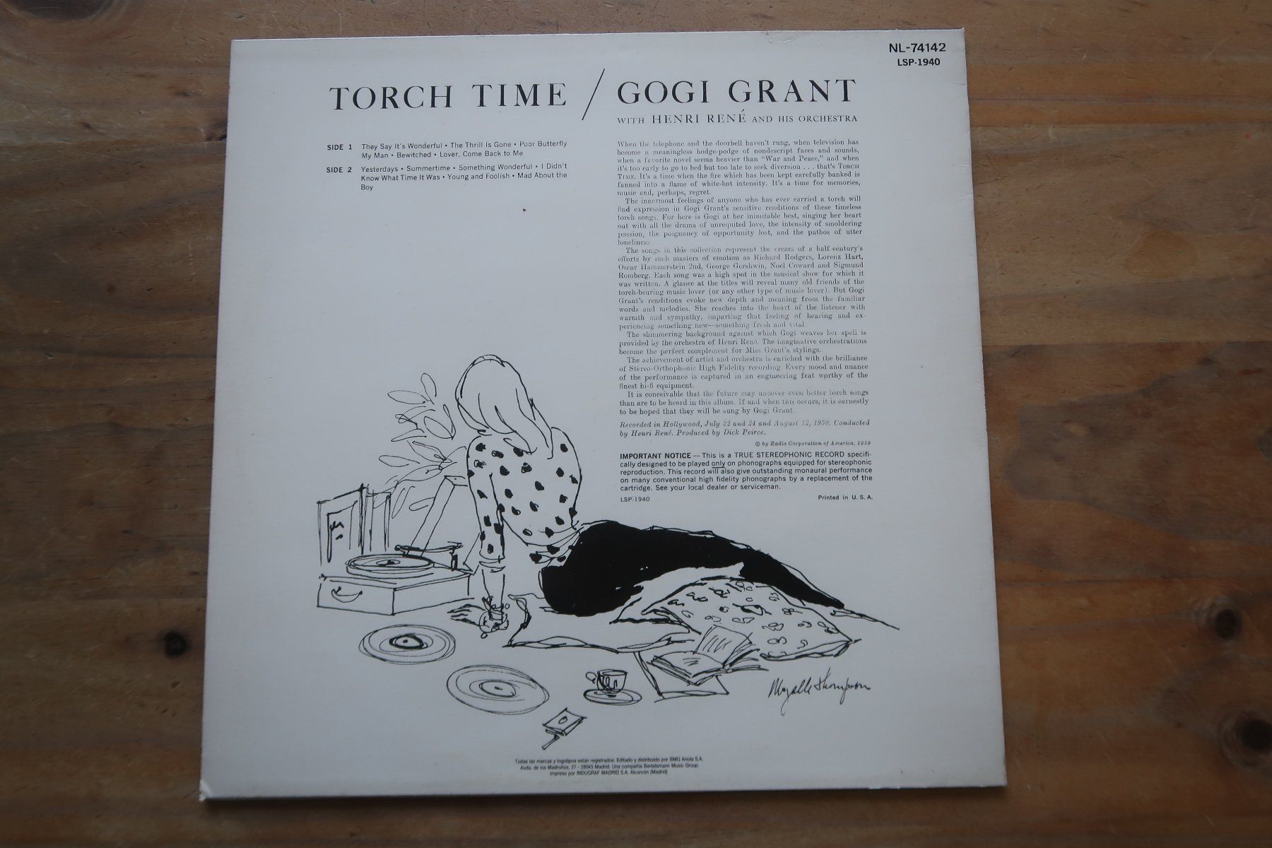 Dischi in vinile: GOGI GRANT - TORCH TIME - VINYL LP – Usato da Basel venduto da Patiscat 1
